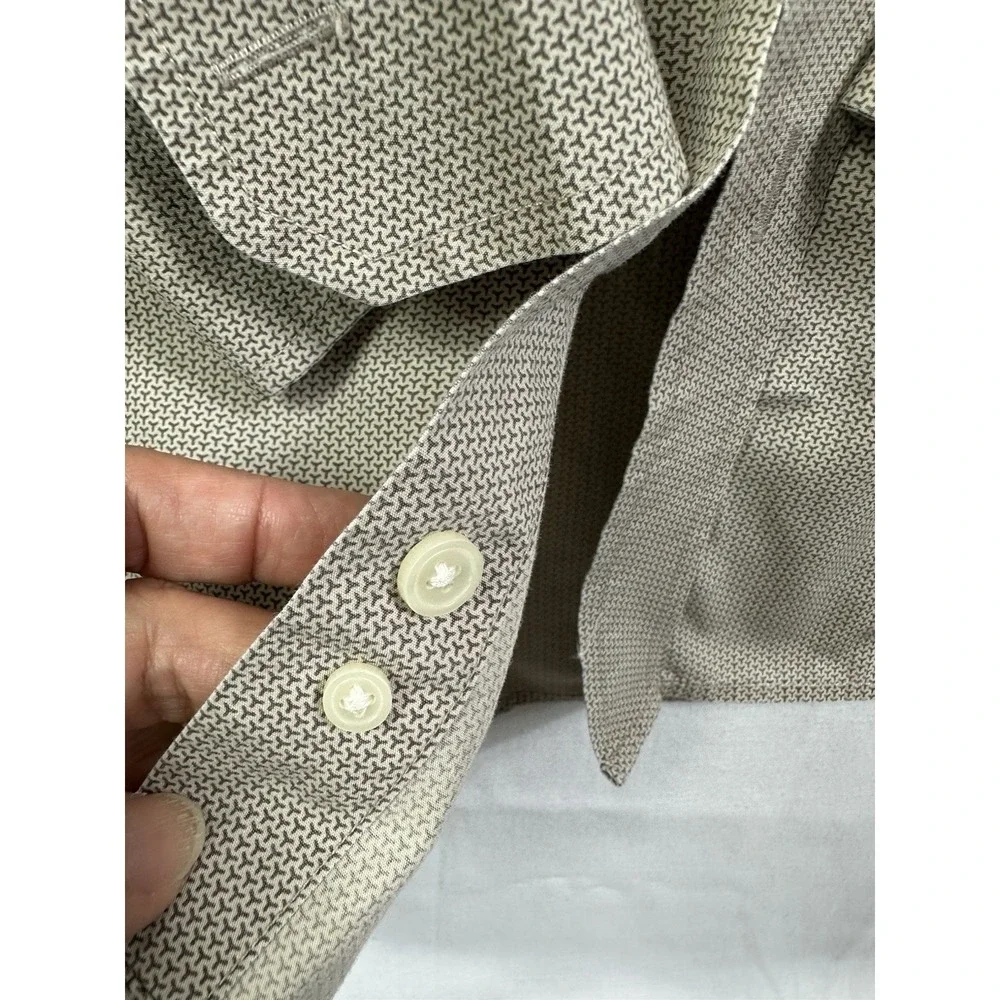 Banana Republic Men Brown Cotton‎ Shirt Size M Medium 15-15 1/2